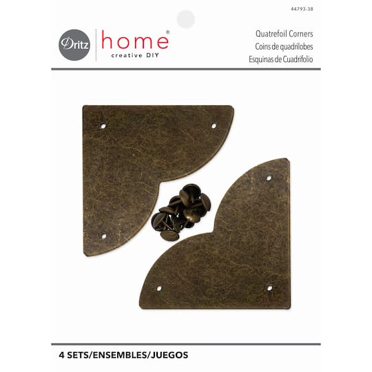 Dritz® Home Pack of 3 Large Textured Quatrefoil Corners, 3ct.